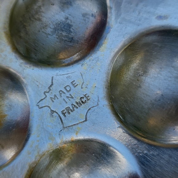 2 vintage escarcot pans •  Made in France each holds 12 - Picture 3 of 6